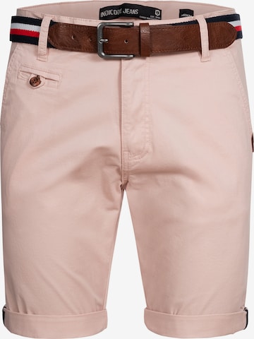 INDICODE JEANS Regular Shorts 'Creel' in Pink: predná strana