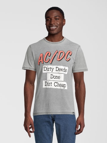 Recovered T-Shirt 'ACDC Dirty Deeds Done Cheap' in Grau: predná strana