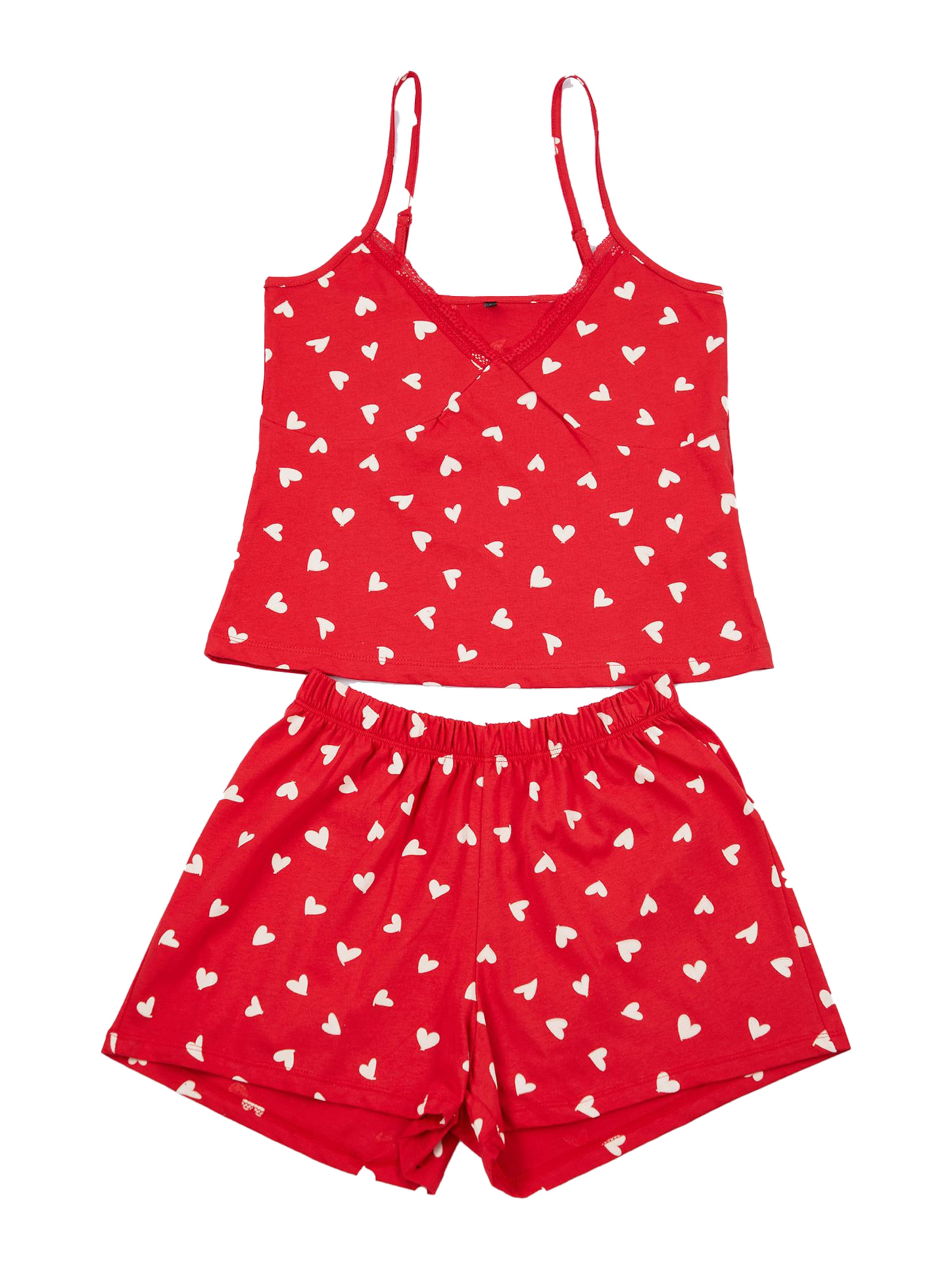 Trendyol Korte pyjama in Rood: voorkant