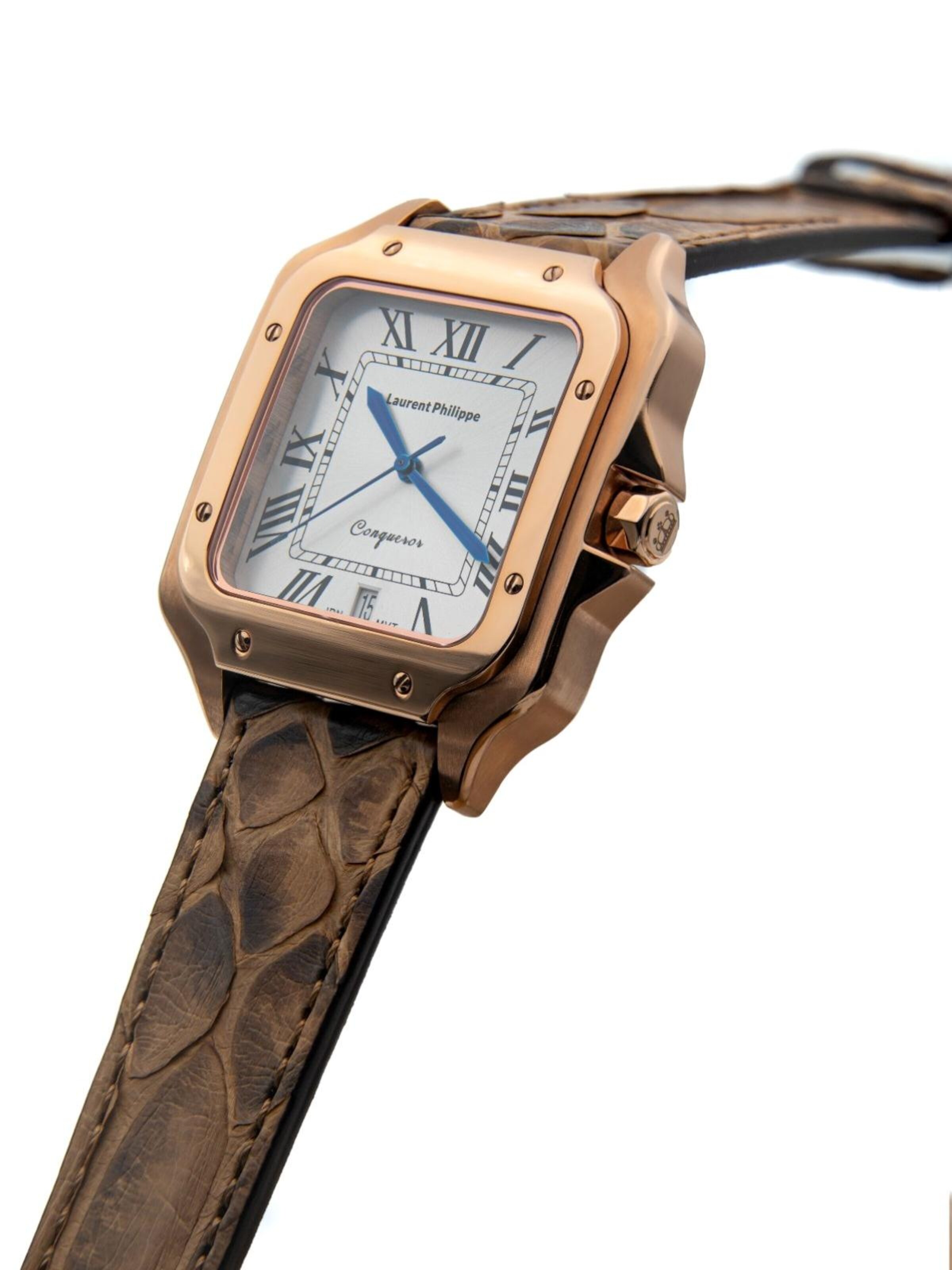 Laurent Philippe - Reloj analógico 'Conqueror Spirit of the Rose Golden Venin' en marrón