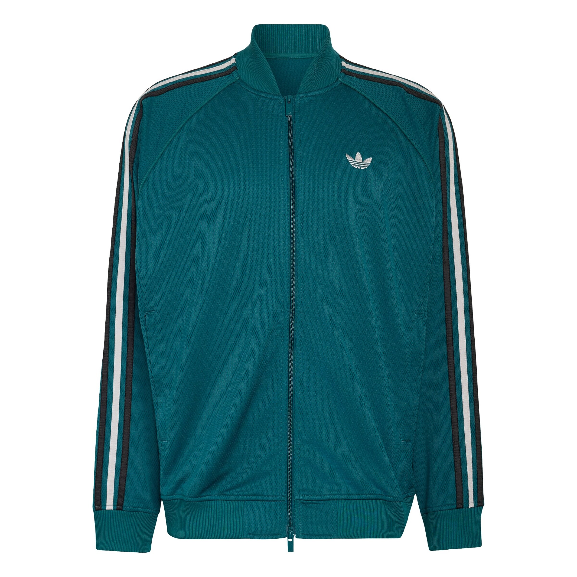 ADIDAS ORIGINALS Zip-Up Hoodie 'SST Adicolor Classics' in Green: front