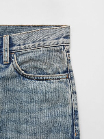 MANGO Wide Leg Jeans 'Denver' in Blau