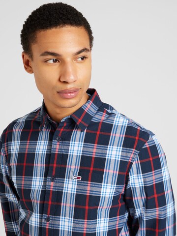 Tommy Jeans Regular Fit Hemd in Blau