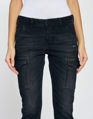 Gang Slimfit Cargojeans 'Amelie' in Zwart