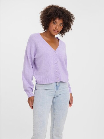 VERO MODA - Casaco de malha 'Doffy' em roxo: frente