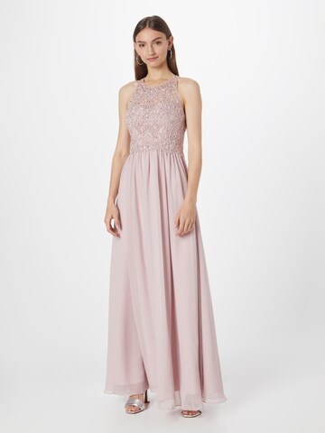 Robe de soirée Laona en rose : devant