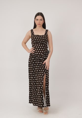 Robe Elara en marron : devant