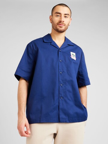 ADIDAS ORIGINALS Comfort fit Button Up Shirt 'Originals Leisure League' in Blue: front