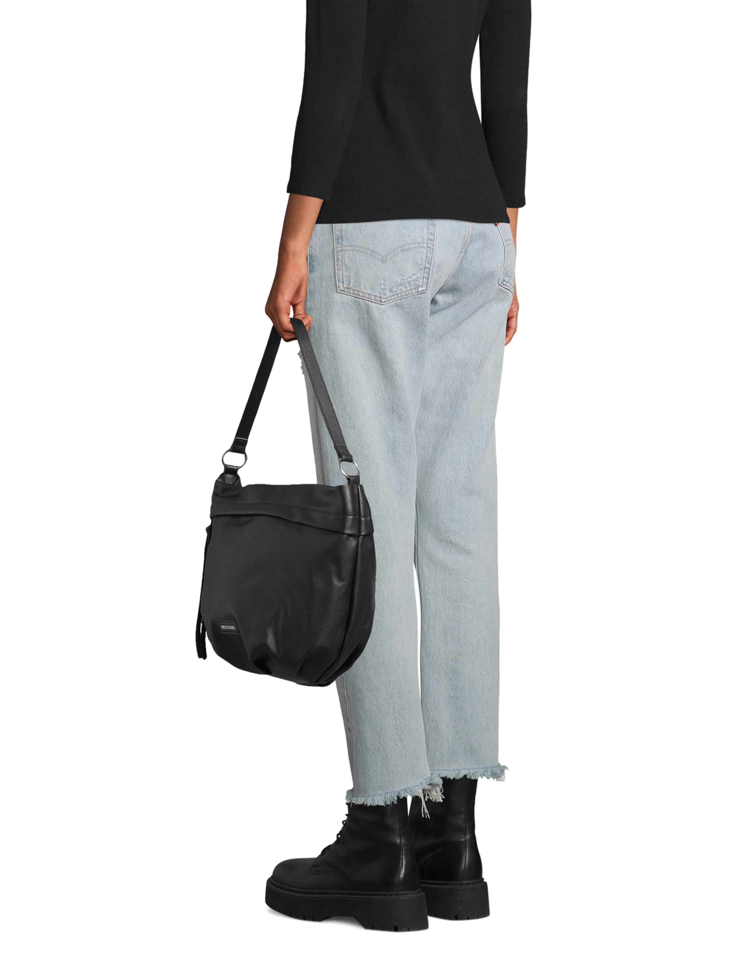 Emily & Noah - Bolso de hombro 'Ernestine' en negro: frente