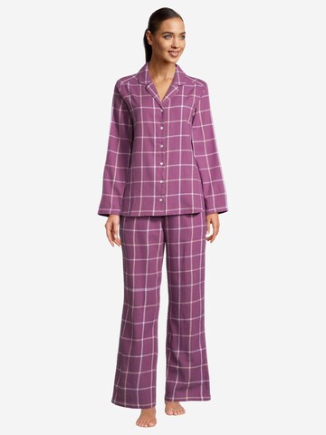 SEIDENSTICKER Pajama 'Classic Flanell' in Purple: front