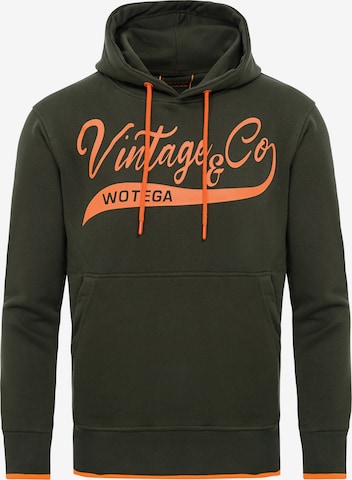 WOTEGA Sweatshirt 'WT Star' in Grün: Vorderseite