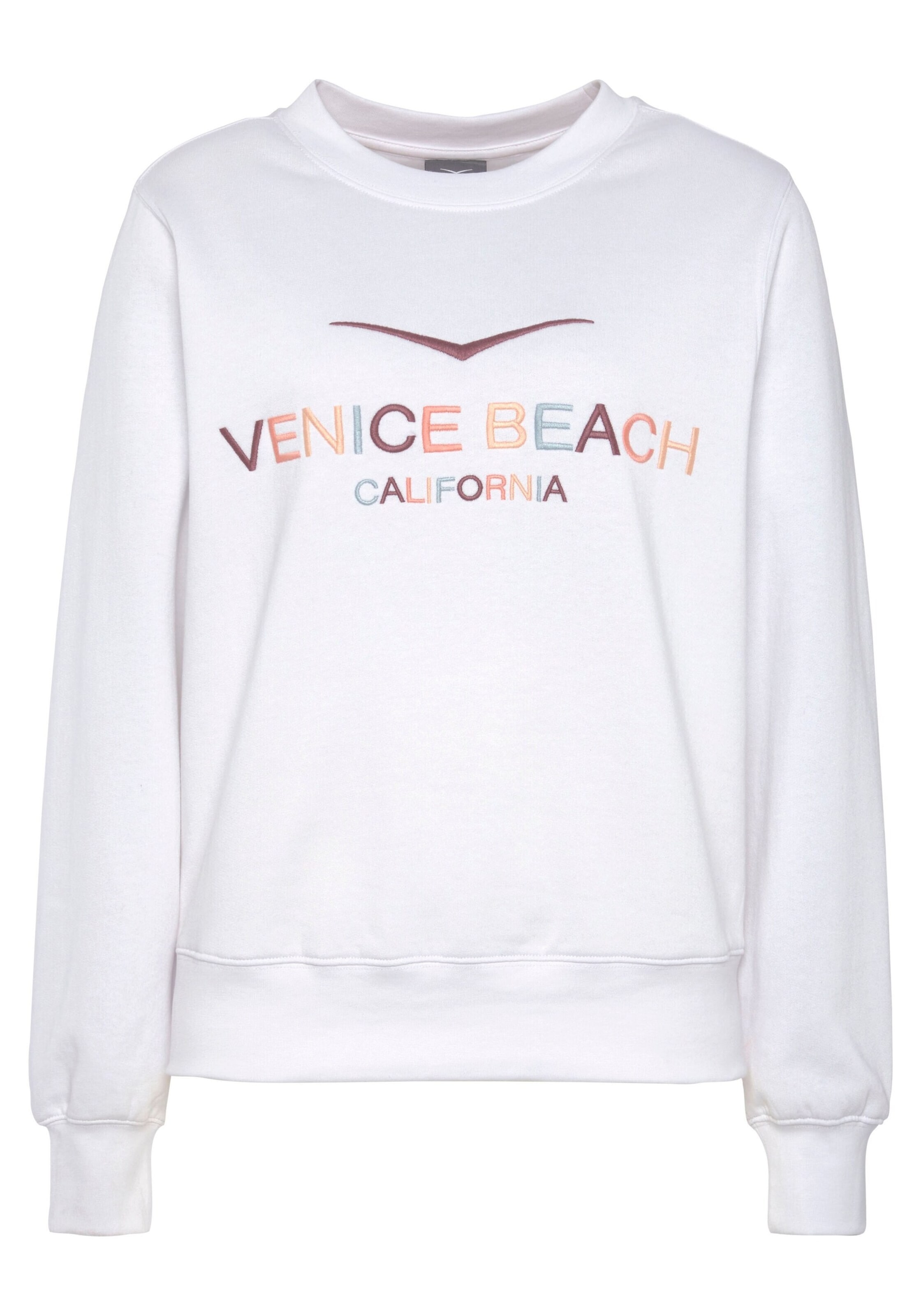 VENICE BEACH Sweatshirt in White: front