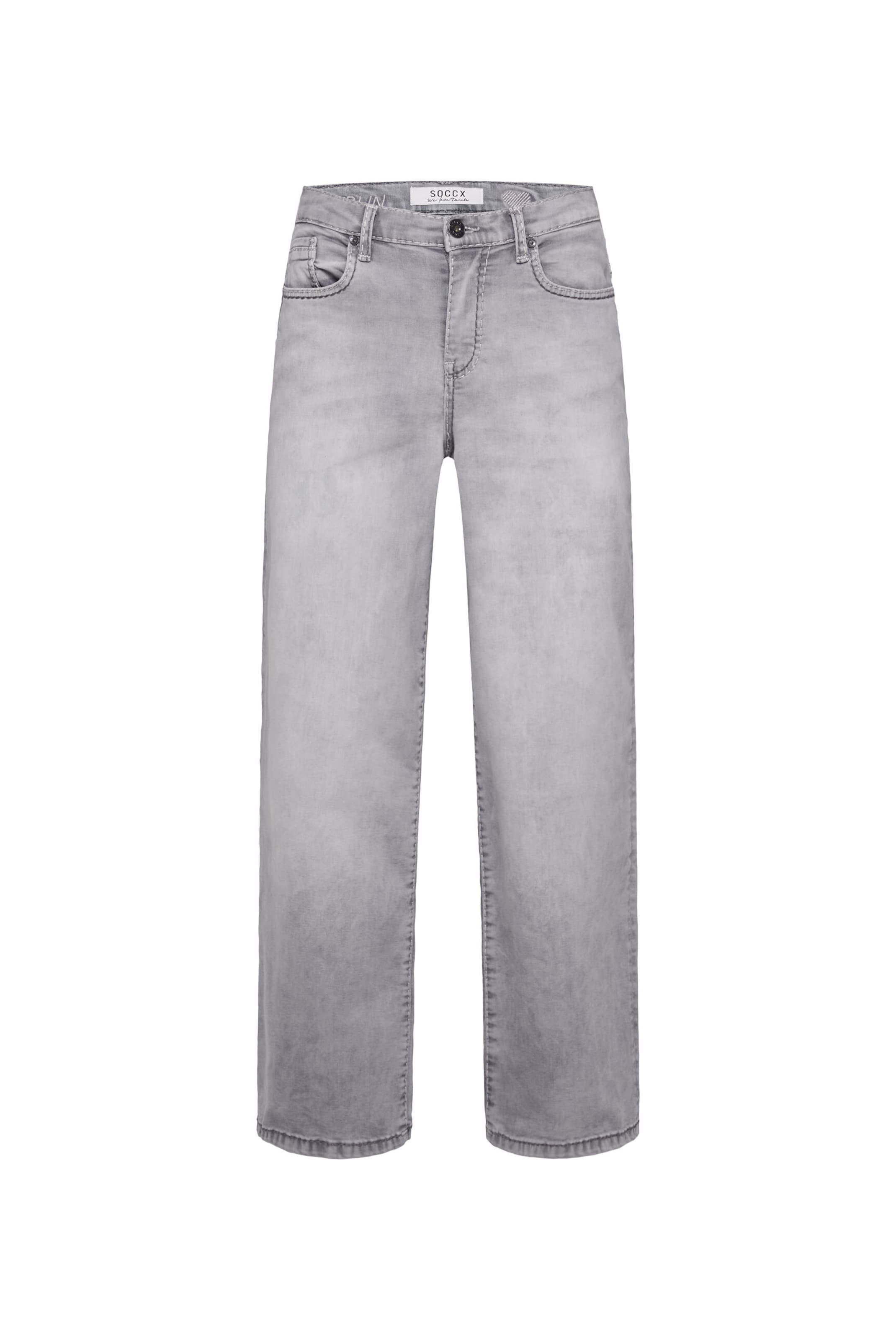 Soccx Wide leg Jeans 'NA:DI ' in Grey: front
