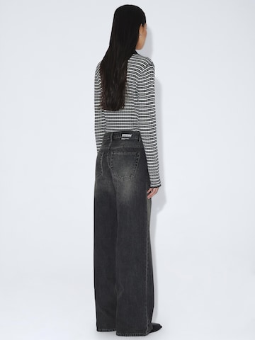 Dr. Denim Regular Jeans 'Rhue Low Wide' in Zwart