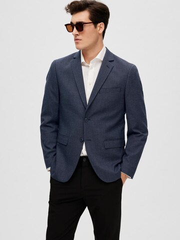 SELECTED HOMME Regular fit Business blazer 'WELLS' in Blue