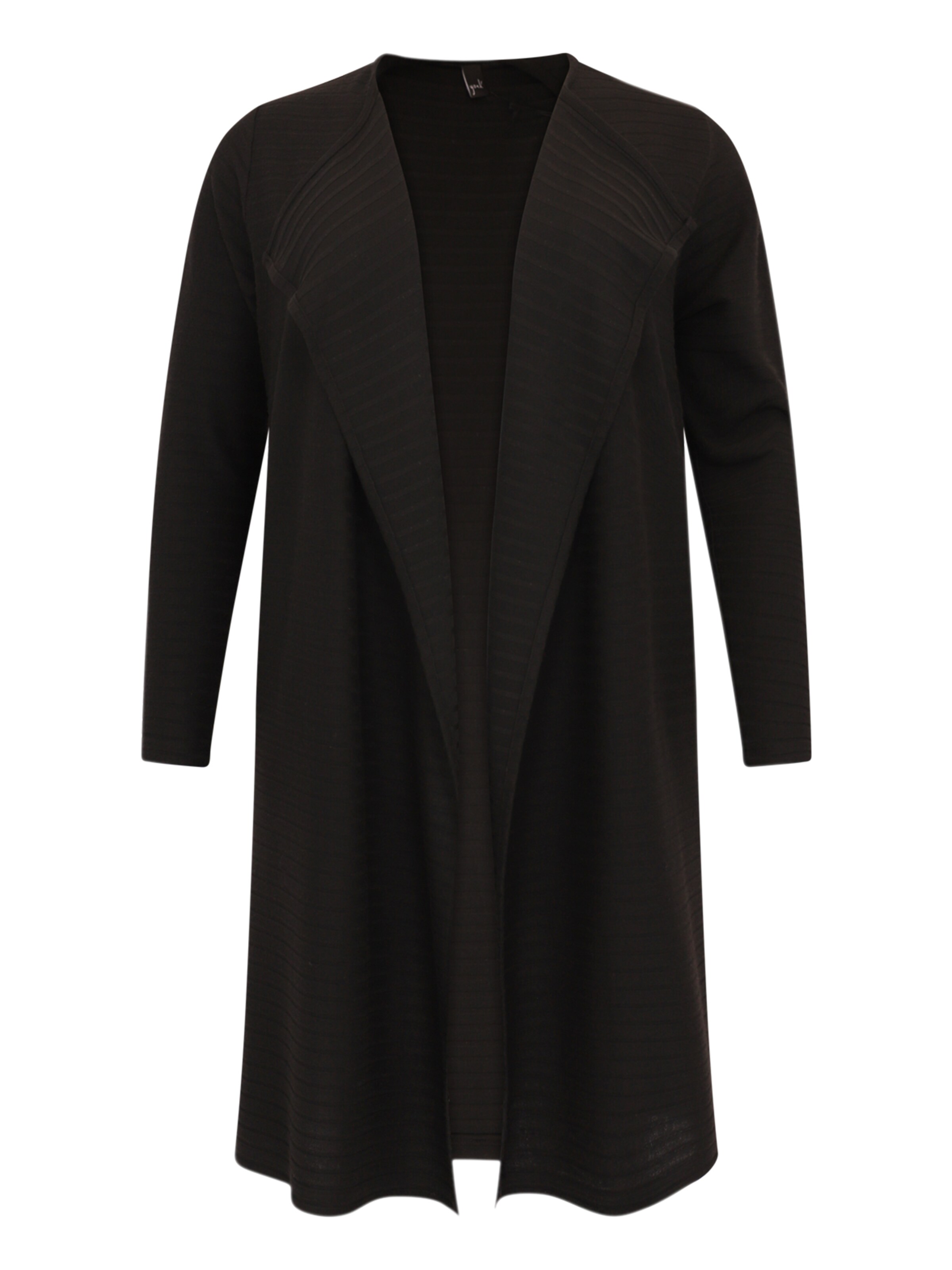 YOEK Gebreid vest in Zwart: voorkant