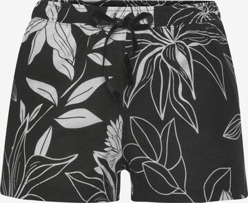 LASCANA - Pantalón de pijama en negro: frente