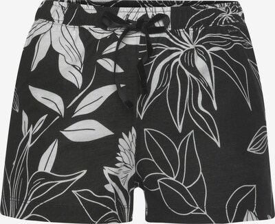 Pantaloni de pijama LASCANA pe negru / alb, Vizualizare produs