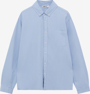 Pull&Bear Button Up Shirt in Blue: front