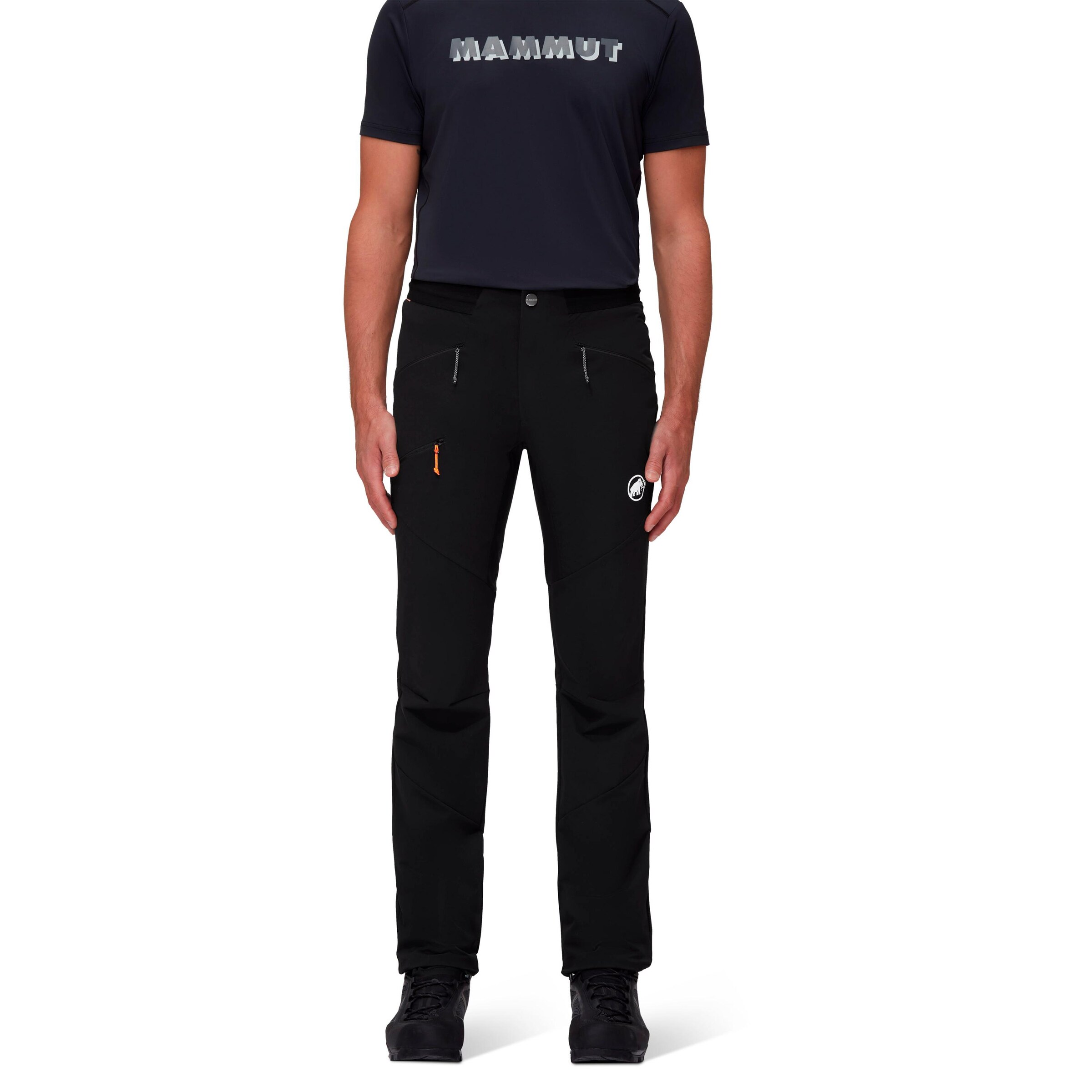 MAMMUT Regular Outdoor Pants 'Aenergy Light' in Black: front
