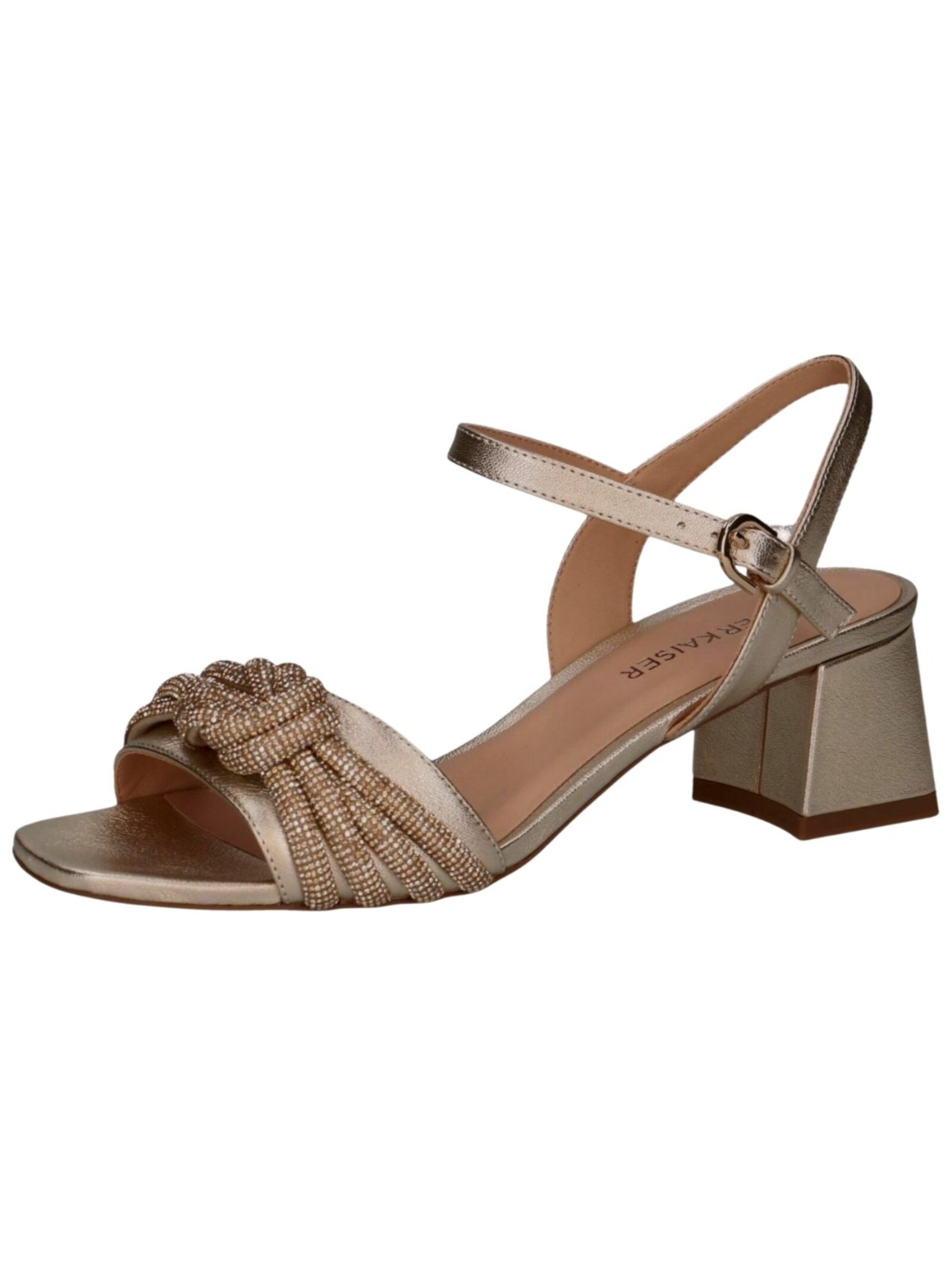 PETER KAISER Sandale in Gold: Vorderseite