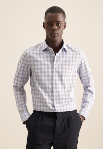 SEIDENSTICKER Regular fit Button Up Shirt in Brown: front