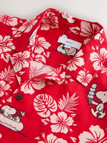 Next Comfort fit Button Up Shirt in Red