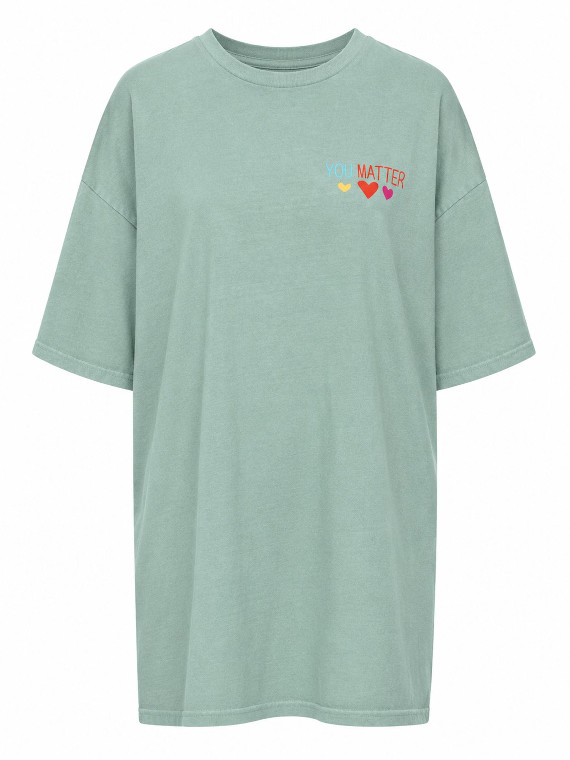 Worldclassca Oversizeshirt 'No Matter'‌‌‌‌‌‌‌‌ in Grün: Vorderseite