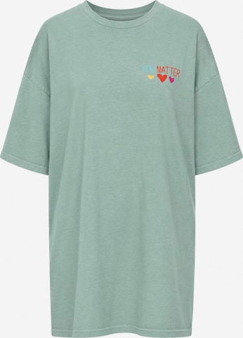 Worldclassca Oversizeshirt 'No Matter' in Grün: Vorderseite