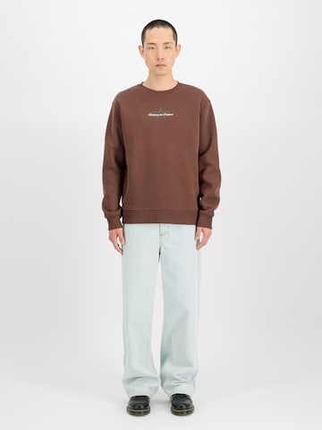 ALPHA INDUSTRIES Sweatshirt in Braun: Vorderseite