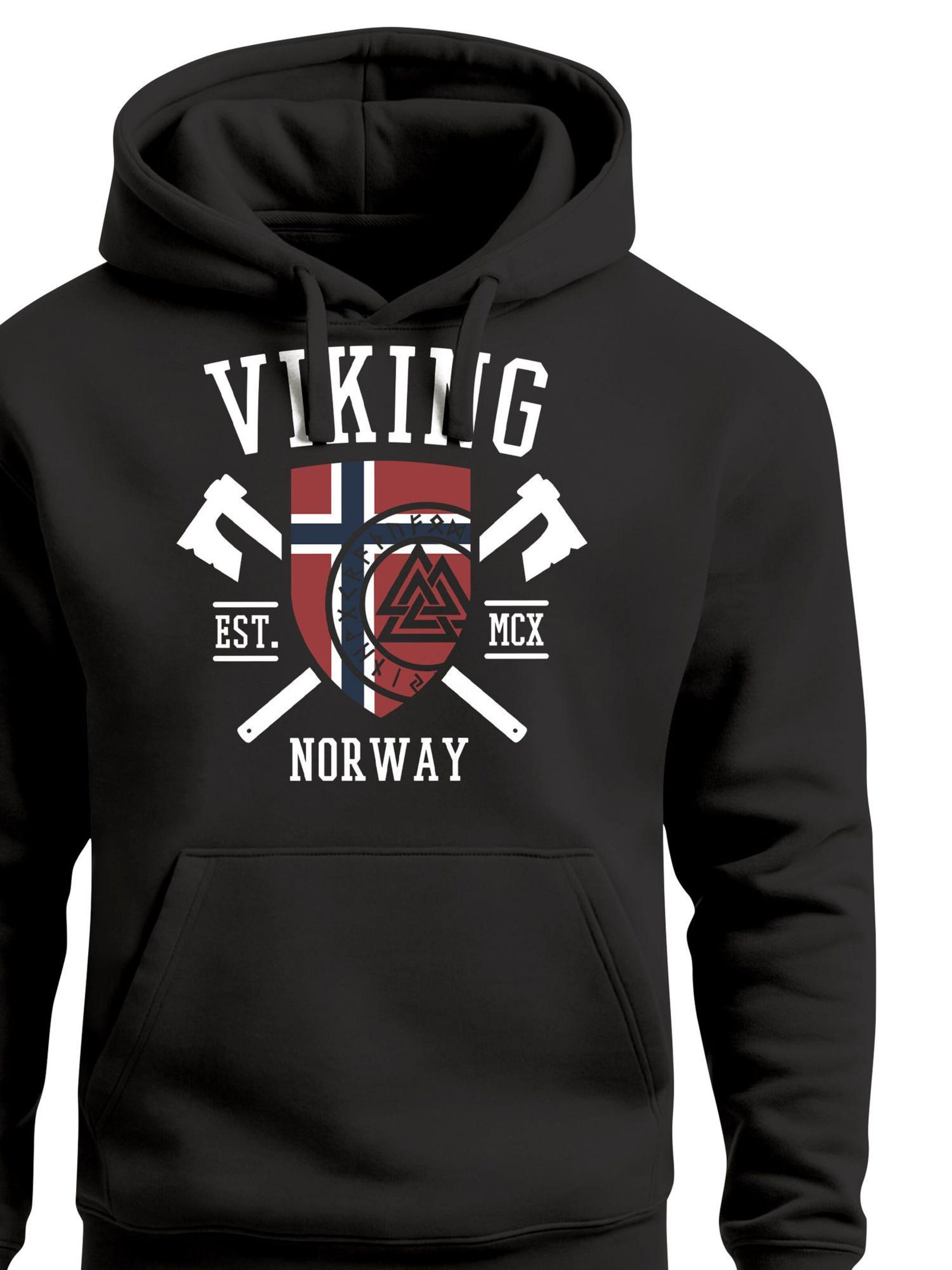 Neverless Sweatshirt 'Viking' in Black