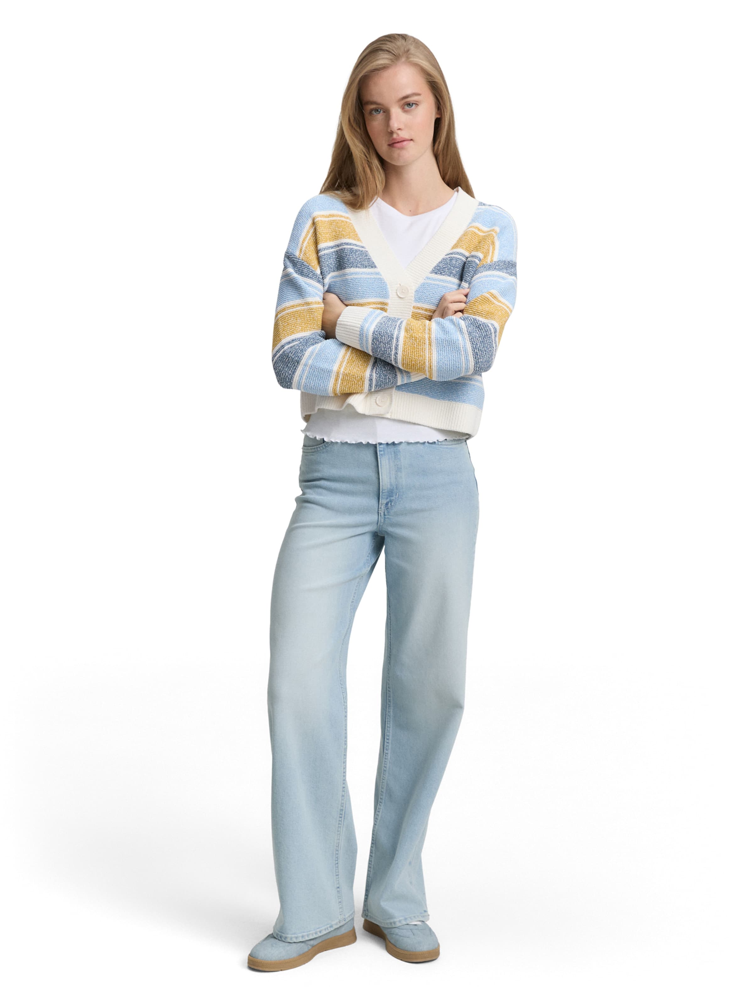 TOM TAILOR DENIM Strickjacke in Blau