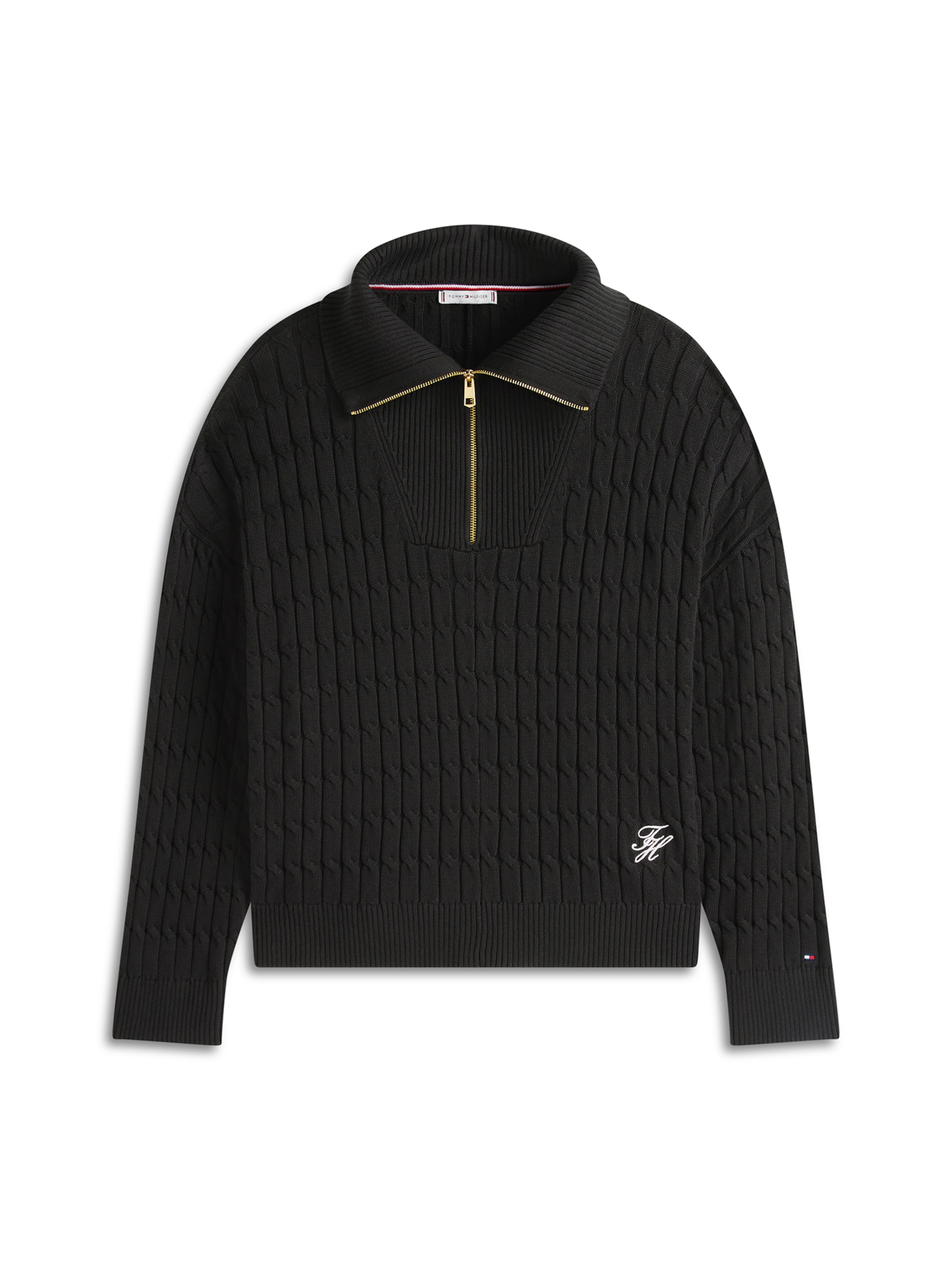 Tommy Hilfiger Curve Sweater in Black: front