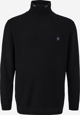 s.Oliver Men Big Sizes Sweater in Black: front