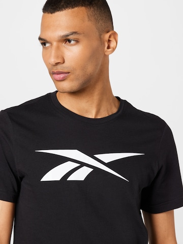 T-Shirt fonctionnel 'Vector' Reebok en noir