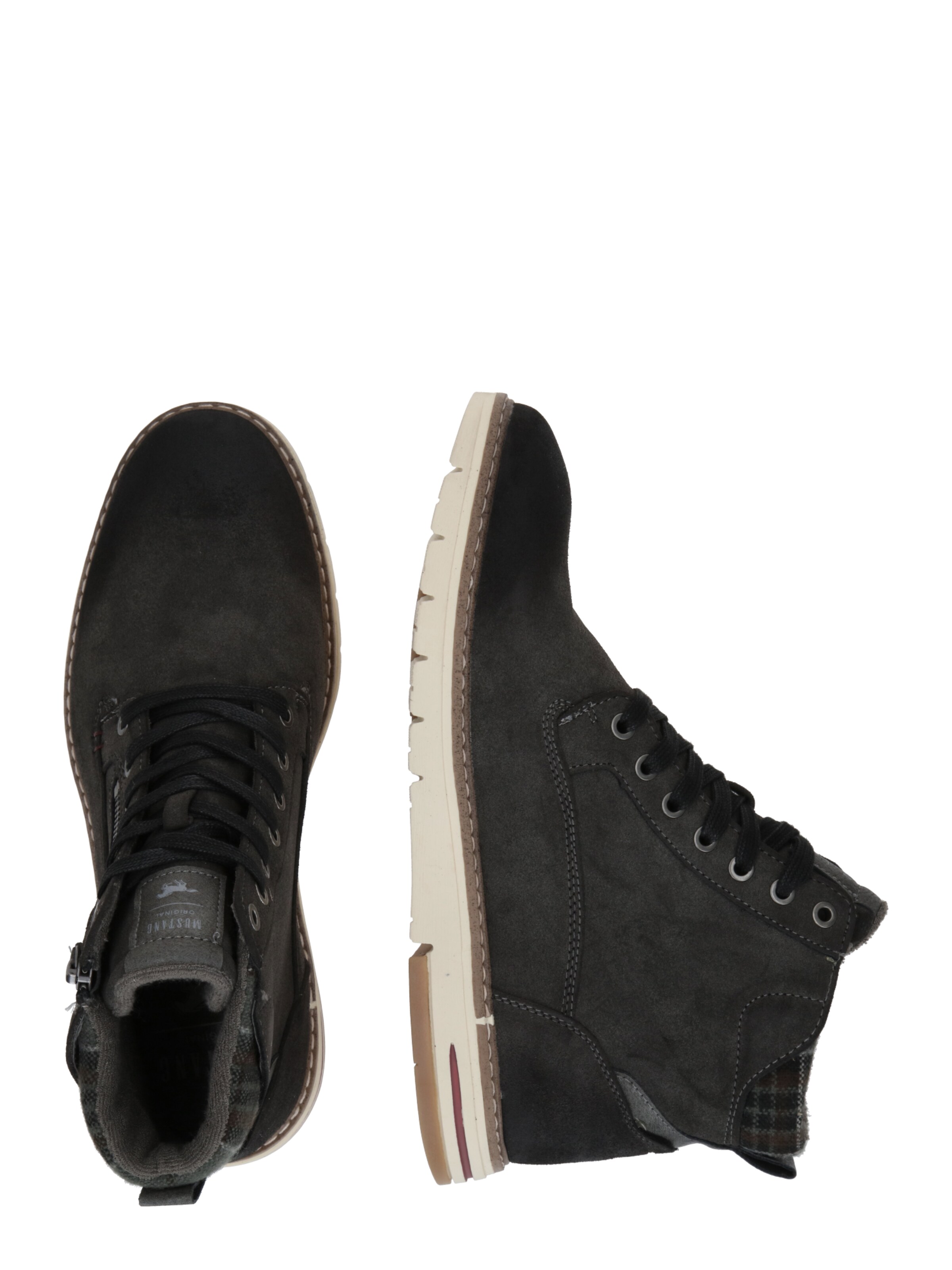 MUSTANG Schnürboots in Grau