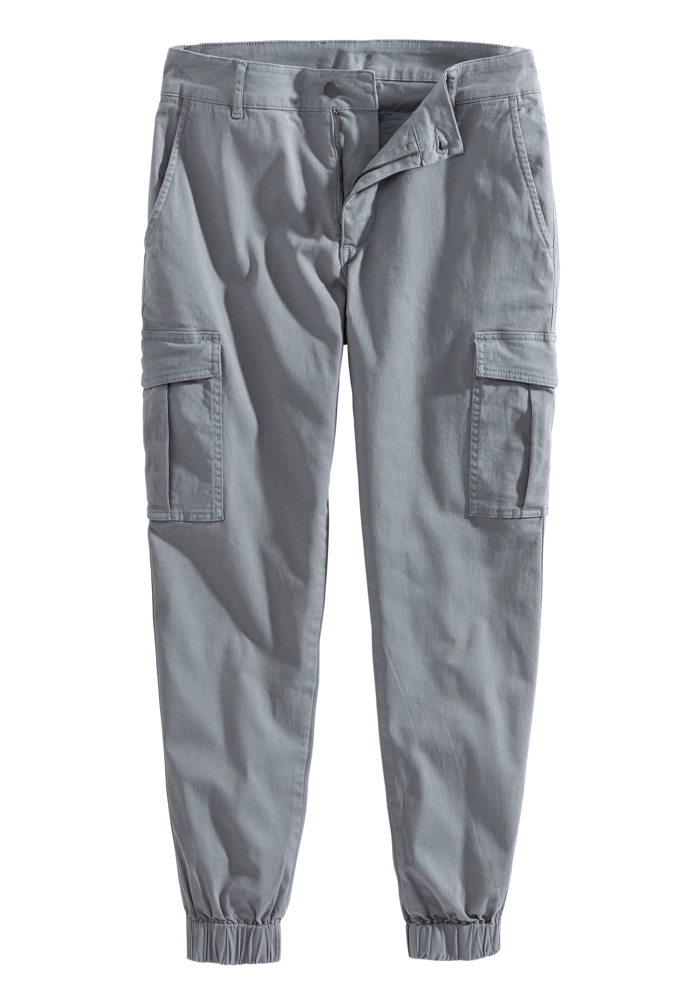 Authentic Le Jogger Cargo Pants in Grey: front