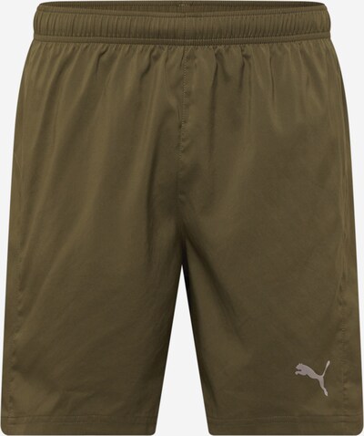 PUMA Sportshorts in dunkelgrün / weiß, Produktansicht