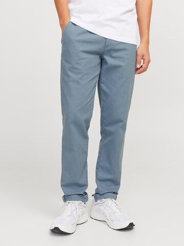 Coupe slim Pantalon chino 'JPSTMarco JJFury' JACK & JONES en bleu : devant
