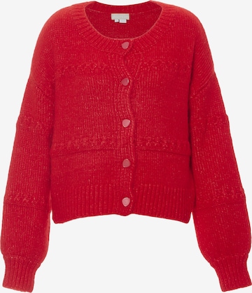 Jalene Knit Cardigan in Red: front