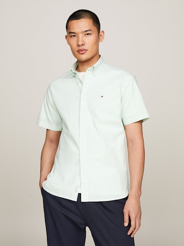 TOMMY HILFIGER Regular fit Overhemd in Groen: voorkant