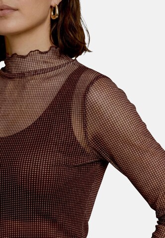 zero Langarm-Shirt mit Muster in Beige