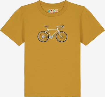 Maglietta 'Doodle Bike' di watabout.kids in giallo: frontale