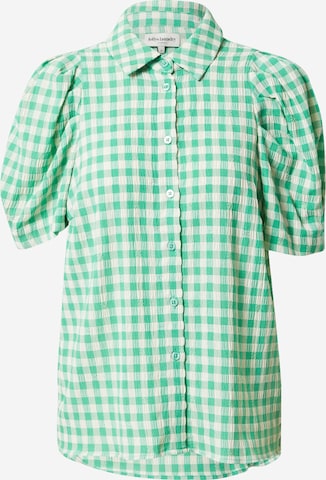 Lollys Laundry Blouse 'Aby' in Groen: voorkant
