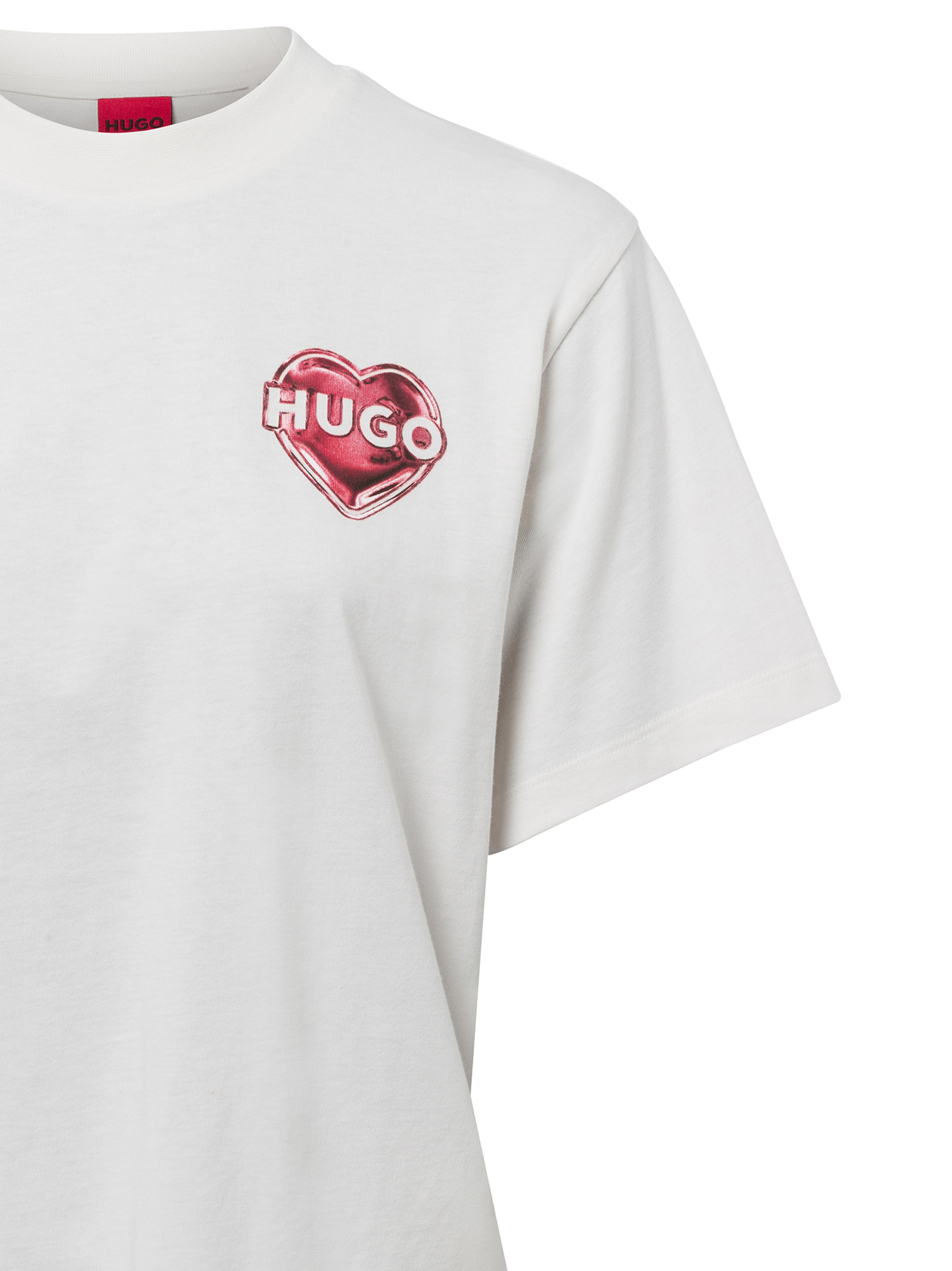 HUGO Tričko 'Vintage Tee_14' – béžová