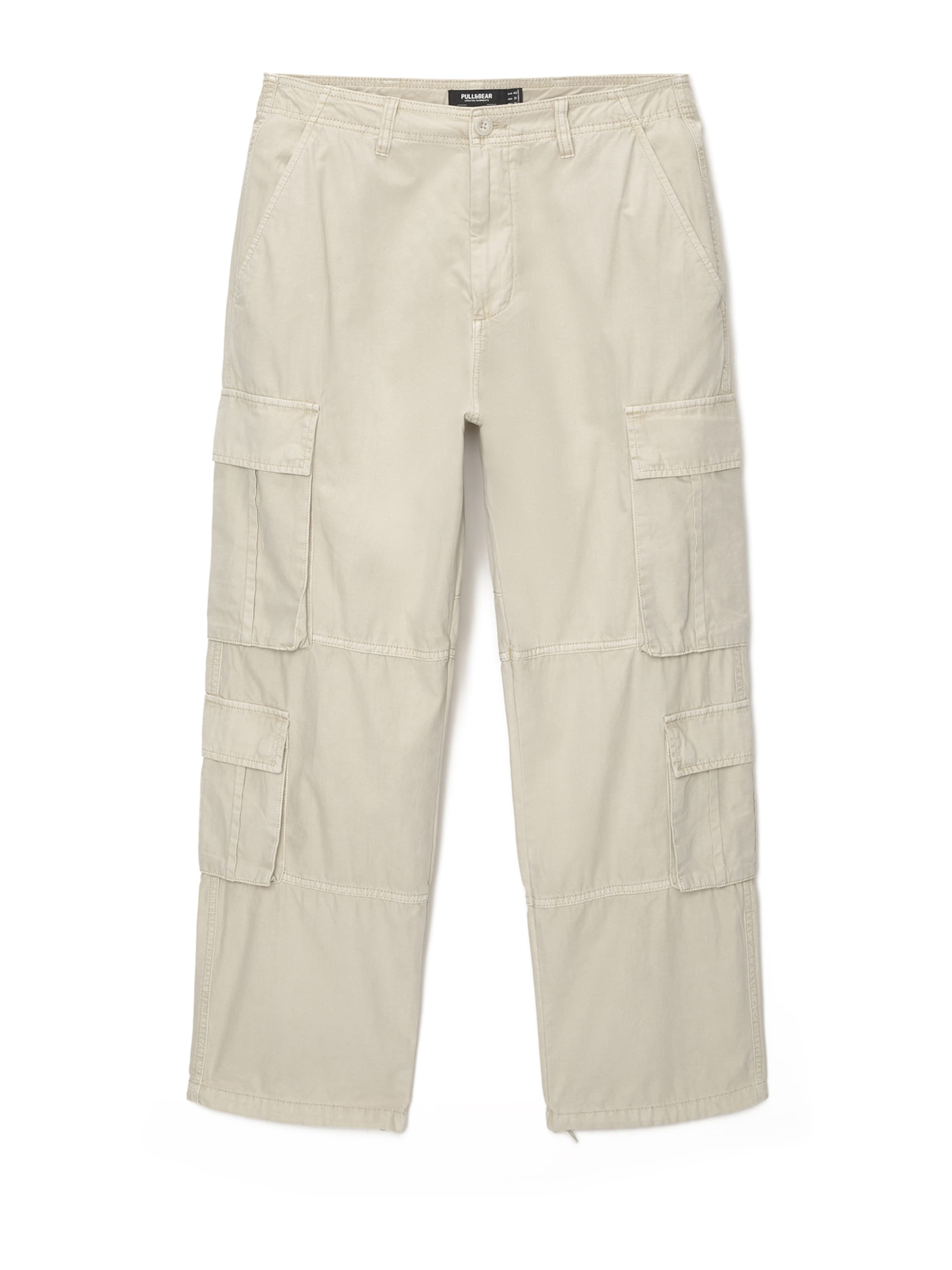 Pull&Bear Loosefit Cargobukser i beige: forside