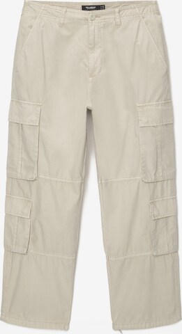 Pull&Bear Cargo trousers in Beige: front