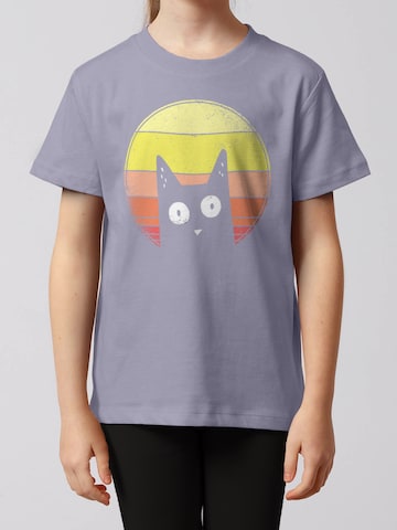 watabout.kids Shirt 'Sunset Cat' in Purple