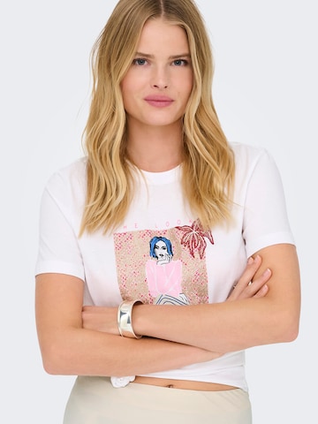 T-shirt 'ONLCELINE' ONLY en blanc