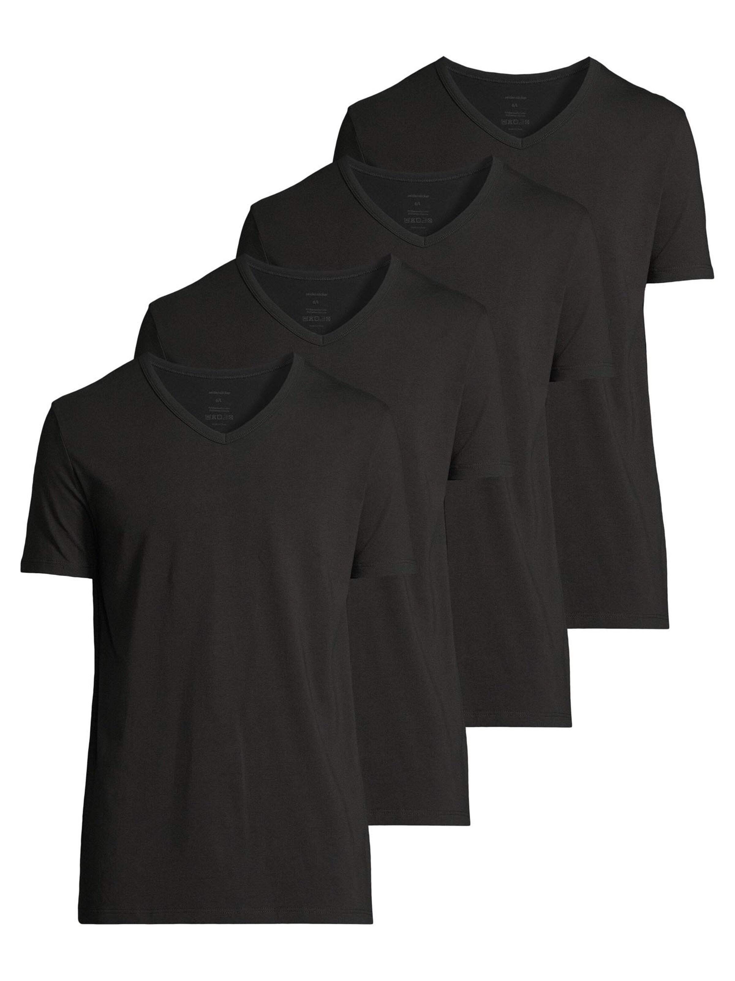 SEIDENSTICKER Undershirt 'Pur' in Black: front